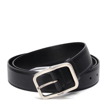 Prada衣服, Prada | Prada 普拉达 男士黑色皮革复古简约时尚腰带 2CS013-2FAD-F0002商品图片 满$100享9.5折, 满折