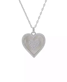 Macy's | Mother of Pearl and Cubic Zirconia Heart Pendant,商家Macy's,价格¥449