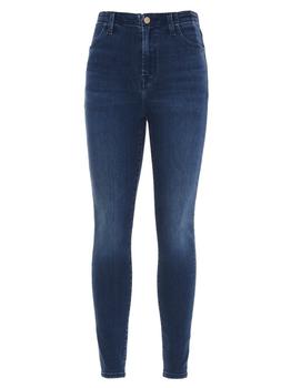 J Brand | J Brand Darted High-Rise Skinny Jeans商品图片,3.8折