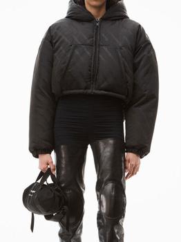 alexander wang卫衣, Alexander Wang | Black nylon short down jacket商品图片 7.7折