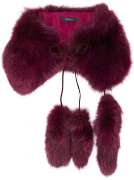 Gucci | GUCCI purple fur scarf商品图片,