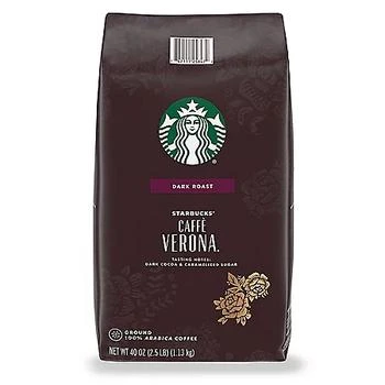 Starbucks | Starbucks Caffe Verona Ground Coffee, Dark Roast (40 oz.),商家Sam's Club,价格¥129