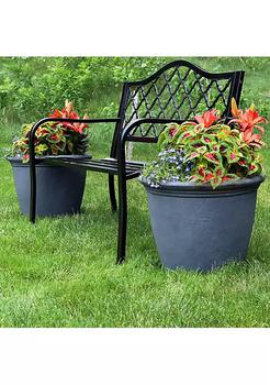 商品Sunnydaze Decor | 20 in Anjelica Dual-Wall Polyresin Planter - Slate - Set of 2,商家Belk,价格¥1087图片