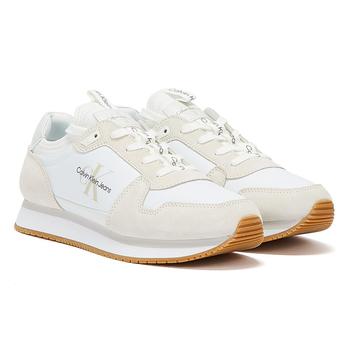 美国ck牛仔裤, Calvin Klein | Calvin Klein Jeans Retro Runner 3 Mens White Trainers商品图片 6.6折