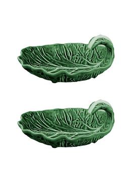 商品Bordallo Pinheiro | Cabbage 2-Piece Leaf With Curvature Set,商家Saks Fifth Avenue,价格¥859图片
