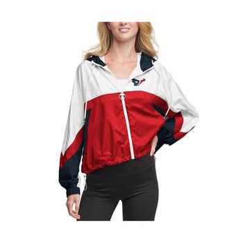 推荐Women's White and Red Houston Texans Color Blocked Full-Zip Windbreaker Jacket商品