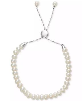 Macy's | White Cultured Freshwater Pearl (6-1/2mm) Bolo Bracelet in Sterling Silver (Also in Gray or Pink Cultured Freshwater Pearl),商家Macy's,价格¥497