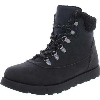 Eddie Bauer评价, Eddie Bauer | Eddie Bauer Womens Lassen Peak Mid Faux Leather Faux Fur Ankle Boots商品图片 6.5折