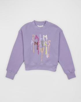 商品Palm Angels | Girl's Dripping Logo Crewneck Sweater, Size 4-10,商家Neiman Marcus,价格¥2705图片