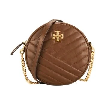 推荐TORY BURCH 女士棕色绗缝皮革圆形斜挎包 80975-206商品