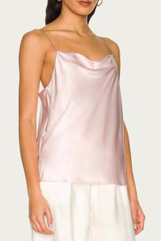 CAMI NYC, CAMI NYC | Busy Heart Cowl-Neck Silk-Blend Camisole In Frosting商品图片 7折