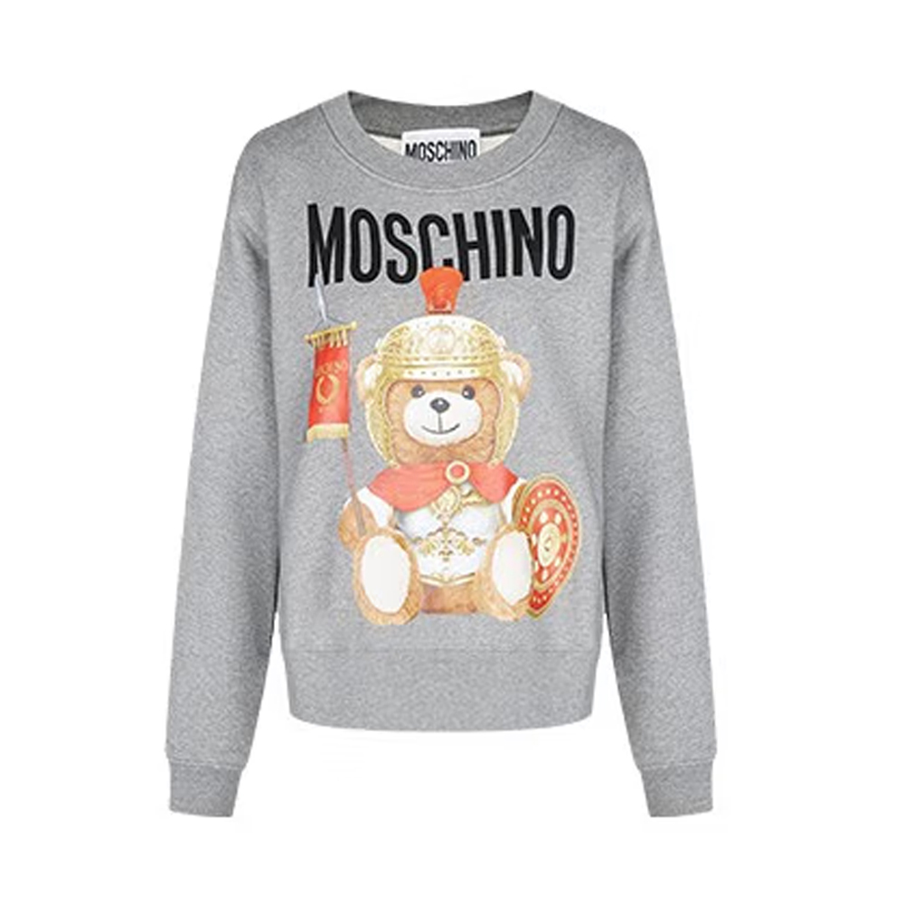 冬装莫斯奇诺卫衣, Moschino | MOSCHINO COUTURE 女士灰色棉质小熊图案卫衣 EV1702-5527-2507商品图片 独家减免邮费