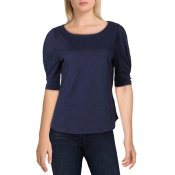 ralph lauren 衬衫图片, Ralph Lauren | Lauren Ralph Lauren Womens Medarno Cotton Elbow Pullover Top商品图片 4.2折