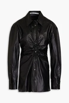 Alexander Wang | Ruched leather shirt,商家THE OUTNET US,价格¥2242