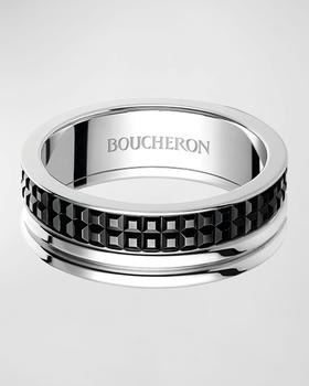 商品Boucheron | 18K White Gold Quatre Black Edition Large Ring, Size 52,商家Neiman Marcus,价格¥24685图片