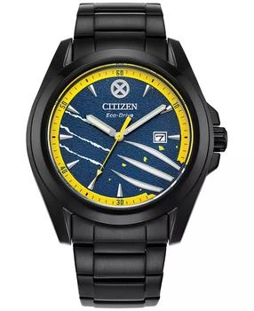 Citizen | Eco-Drive Men's Marvel Wolverine Black-Tone Stainless Steel Bracelet Watch 43mm Gift Set,商家Macy's,价格¥2066