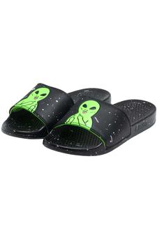 推荐We Out Here Slides Slides - Black/Neon Green商品