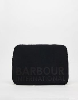 Barbour International, Barbour International | Barbour International logo laptop case in black商品图片 
