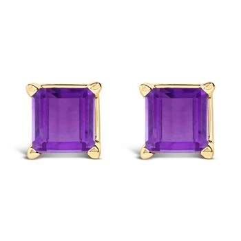 Haus of Brilliance | 14K Gold 5x5MM Princess Cut Gemstone Solitaire Stud Earrings,商家Premium Outlets,价格¥9650