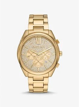 推荐Oversized Janelle Pavé Gold-Tone Watch商品