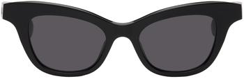Alexander McQueen | Black Cat-Eye Sunglasses商品图片,
