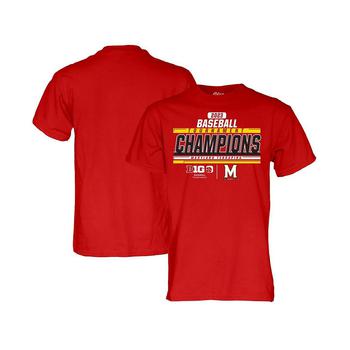 商品Blue 84 | Men's Red Maryland Terrapins 2023 Big 10 Baseball Conference Tournament Champions T-shirt,商家Macy's,价格¥192图片