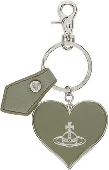 Vivienne Westwood | Silver Re-Vegan Mirror Heart Orb Keychain,商家Ssense US,价格¥970