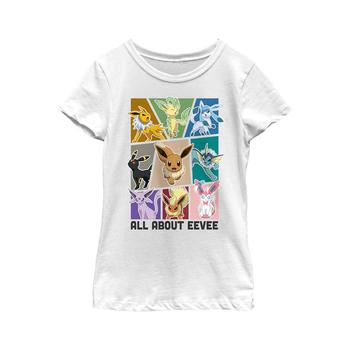 推荐Girl's Pokemon All About Eevee Eeveeloution  Child T-Shirt商品