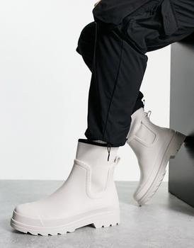 ASOS | ASOS DESIGN wellington boot in white with black tape detail商品图片,
