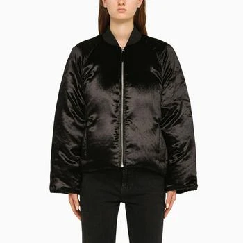 推荐Lafu black velvet padded bomber jacket商品