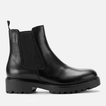 VAGABOND WOMEN'S KENOVA LEATHER CHUNKY CHELSEA BOOTS - BLACK