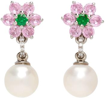 商品VEERT | White Gold Flower Earrings,商家SSENSE,价格¥489图片