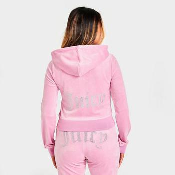 Juicy Couture, Juicy Couture | Women's Juicy Couture OG Big Bling Velour Zip-Up Hoodie商品图片 