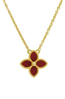 Savvy Cie Jewels | 18K Gold Vermeil Agate Pendant Necklace 3.3折