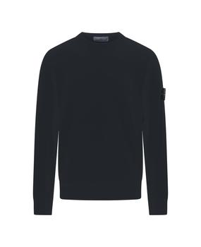 推荐Man Crew-neck Sweatshirt In Navy Blue Cotton商品