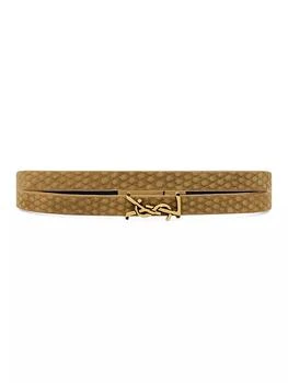 Yves Saint Laurent | Cassandre Double Wrap Bracelet in Leather,商家Saks Fifth Avenue,价格¥2626
