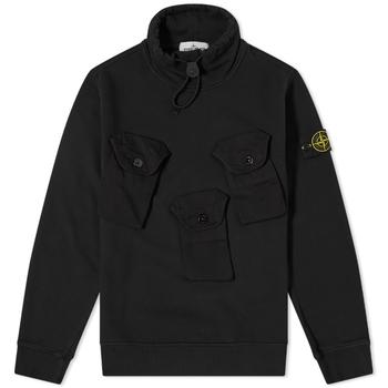 更多stone island, Stone Island | Stone Island Multi Pocket Detail Mock Neck Sweat商品图片 