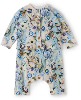 Burberry | 多色 Floral Print 婴儿开衫 & 连体衣套装 