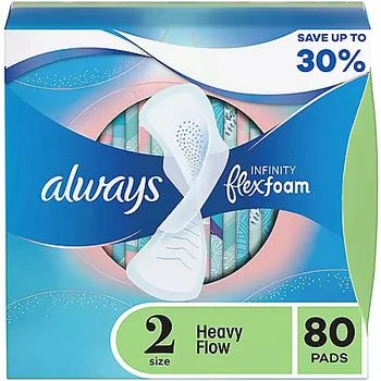 Always | 日用液体卫生巾，2号大小，80片,商家Sam's Club,价格¥142