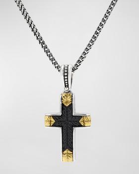 商品Konstantino | Men's Two-Tone Black Onyx Cross Pendant,商家Neiman Marcus,价格¥10304图片