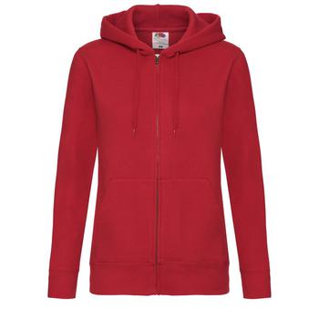 推荐Ladies Lady-Fit Hooded Sweatshirt Jacket (Red)商品