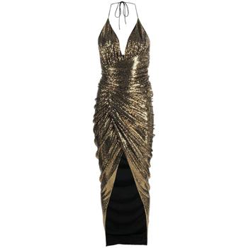 商品Ruched Metallic Sequin Sequin Gown图片