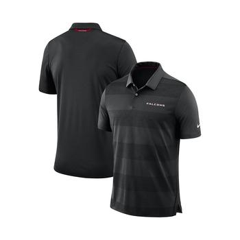 NIKE | Men's Black Atlanta Falcons Sideline Early Season Wordmark Performance Polo Shirt商品图片,