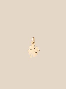 商品Dodo | Mini Dodo four-leaf clover pendant in 18 kt yellow gold,商家Giglio,价格¥894图片