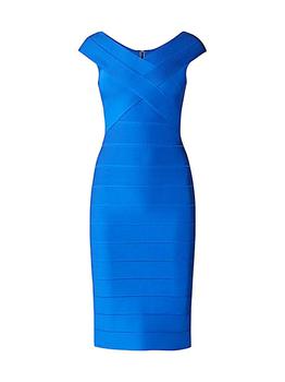 秋装Crossover Culture, Herve Leger | Icon Crossover Bust Bodycon Dress商品图片 