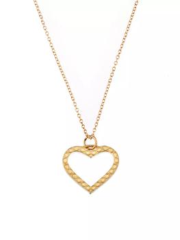 商品Elizabeth Moore | Infinity 14K Yellow Gold Heart Pendant Necklace,商家Saks Fifth Avenue,价格¥5664图片