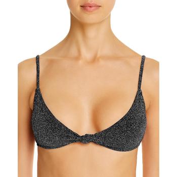 CAROLINE CONSTAS图片, CAROLINE CONSTAS | Caroline Constas Womens Marta Knot Front Metallic Swim Top Separates商品图片 0.7折