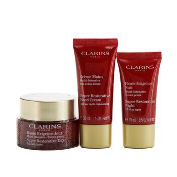 娇韵诗面霜保质期, Clarins | Super Restorative Collection: Day Cream 50ml/1.7oz + Night Cream 15ml/0.5oz + Hand Cream 30ml/1oz + Bag商品图片 9.1折