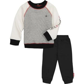 Calvin Klein | Baby Boy Quilted Fleece Pullover Sweater and Joggers, 2 Piece Set 