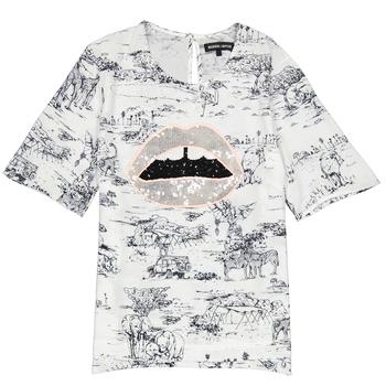 MARKUS LUPFER | Markus Lupfer Ladies fashion womens TP1456-White/Black商品图片,2折